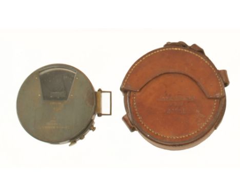 A service pattern clinometer by SHORT & MASON London No 5317 dated 1910 with Broad Arrow in fitted sling leather case by anot