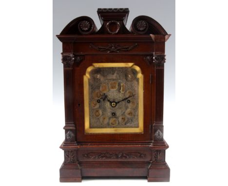 HERBERT BLOCKLEY, SUCC. TO LUND &amp; BLOCKLEY 41 DUKE ST. ST. JAMES&rsquo;S LONDON A SMALL TRIPLE FUSEE QUARTER CHIMING MAHO
