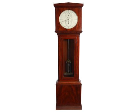 ROBERT MILLER, EDINBURGHAN EARLY 19th CENTURY MAHOGANY REGULATOR LONGCASE CLOCK the architectural style mahogany case with ca