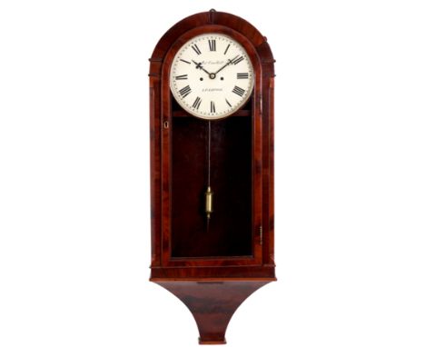 JAMES CONDLIFF, LIVERPOOL A LATE 19th CENTURY DOUBLE FUSEE QUARTER STRIKING WALL CLOCK the signed 10&rdquo; painted circular 