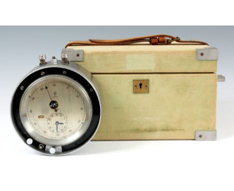 A THOMAS MERCER TWO-DAY SURVEY CHRONOMETER No. 20914 housed in an aluminium case enclosing a 4&rdquo; silvered engraved dial 