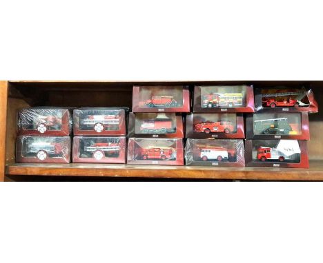 Thirteen boxed Editions Atlas model vehicles of various fire vehicles and engines, some still sealed