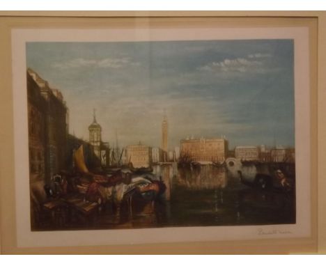 Randall Mason, signed in pencil to margin, three coloured mezzotints after JMW Turner/J Constable, 6 x 9ins (3) 