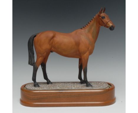 A Royal Worcester equestrian group, modelled by Doris Lindner, of Arkle, black printed mark, certificate 113/500 Condition Re