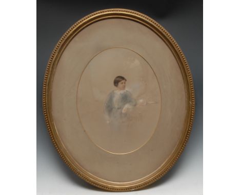 English School (second-third quarter, 19th century)
Portrait of a Young Gentleman, three-quarter length, wearing a lace-trimm