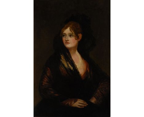 After Francisco Goya (19th century)Portrait of Doña Isabel de Porceoil on canvas, 90.5cm x 59.5cm Condition Report: Relined. 