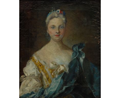 French School (18th century)Portrait of a Lady of Titleoil on canvas, 29.5cm x 24.5cm Condition Report: The painting is frame