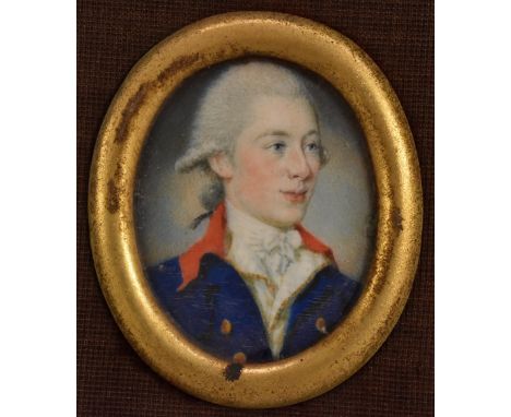 English School (late 18th century), a portrait miniature, of a gentleman, traditionally believed to be William Aston (1763 - 