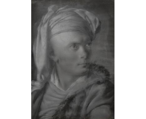 Joseph Wright of Derby A.R.A (1734 - 1797)
Study of a Young Man Wearing a Turban
black and white chalk on paper, 42.5cm x 30c