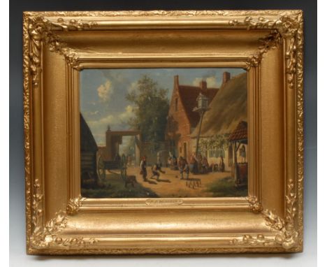Jn Js Boissieux (19th century)Playing Boules oil on canvas, 32cm x 39cm