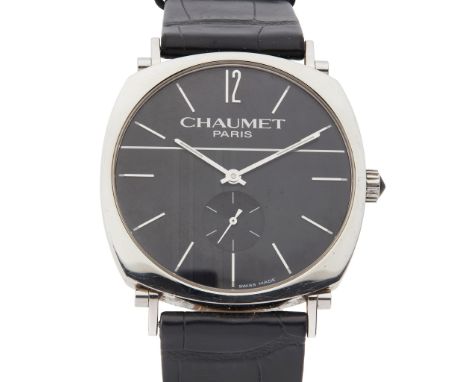 Dandy 1228, the plain polished rounded square case with a black dial, bold polished baton indicators, subsidiary seconds dial