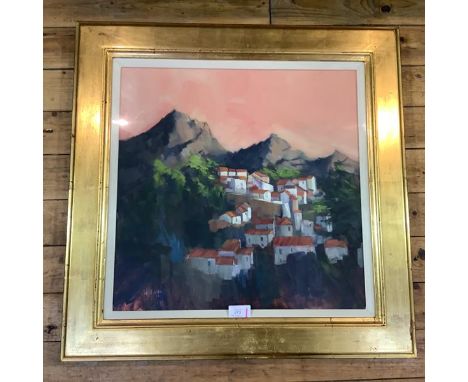 •Doreen Williams (Scottish, Contemporary), Last Light, Andalucian Village, signed lower left, acrylic on canvas, framed. 59cm