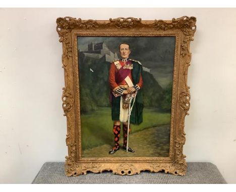 William Rennie (Scottish, fl. late 19th century), Portrait of Major John George Rennie D.S.O. (Black Watch), signed lower rig