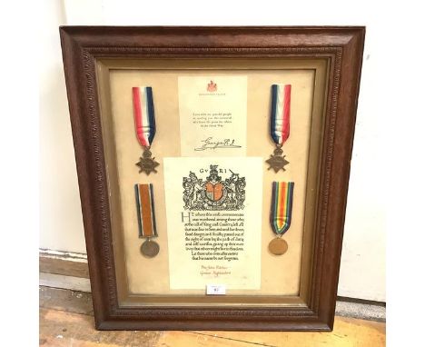 A First World War medal group with Memorial Scroll, to Private John Ritchie, Gordon Highlanders, no. 3531, the British War Me