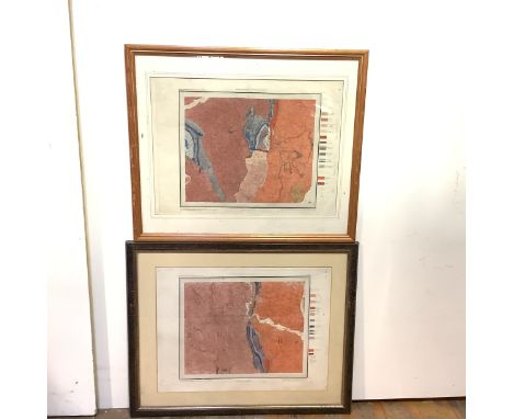 Two 19th century hand-coloured Ordnance Survey maps, Geological Survey of Great Britain, each numbered, engraved at the Ordna