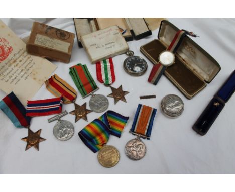 Two World War I medals including The British War medal and the Victory medal, issued to 71016 Pte. A. Perryman L.Pool R, toge