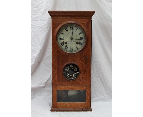 The Howard Autograph Time Recorder, Dey Time Registers Ltd, 75 Queen Victoria Street, London, EC, the dial with Roman numeral