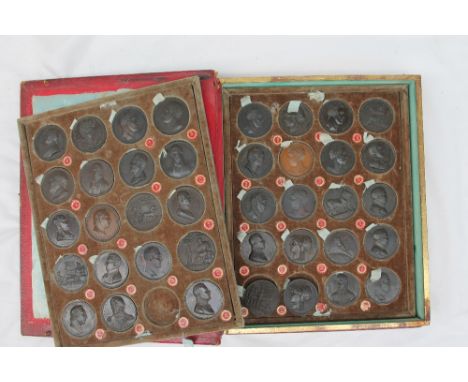 Mudies medal set - Series of medals on British Victories, thirty-eight of the forty medals contained in a red leather case, m