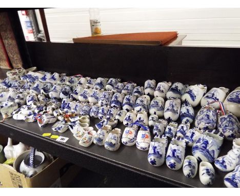 Delftware - A large collection of Delftware clogs of various sizes