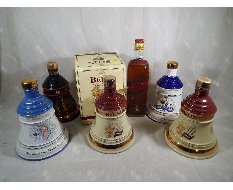 A collection of Whisky to include five Wade Bells Scotch Whisky, of which one boxed and a bottle of Johnnie Walker Red Label 