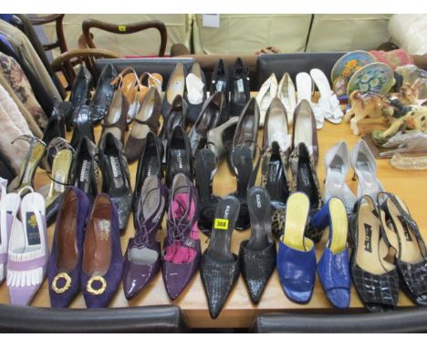 Twenty three pairs of ladies' shoes to include Kurt Geiger, Austin Reed, Jean Vernet, Russell & Bromley, and Roland Cartier, 