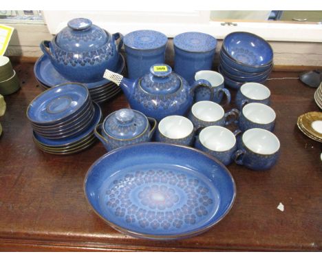 A Denby Midnight pattern tea service