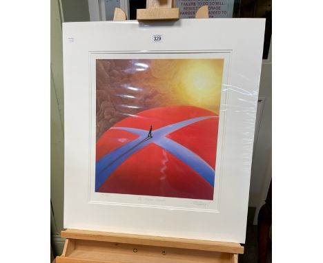 Mackenzie Thorpe, A Cross Roads, limited edition print, signed, titled and No. 230/550 in the margin, with COA, image 41.5cm 