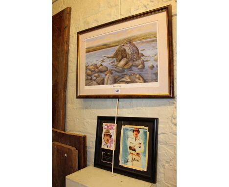 Peter Sellers, Pink Panther, framed film memorabilia and Rivers End limited edition print (2).