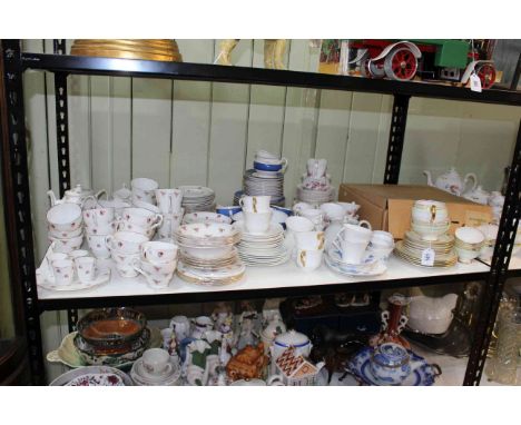Collection of part and full tea wares including Royal Albert, Aynsley, Tuscan china, Colclough etc.