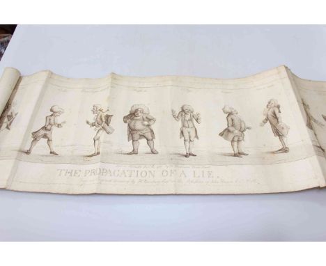 The Propagation of a Lie, rolled up scroll print after H. Bunbury.
