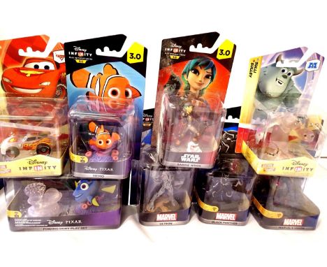 Disney infinity 3.0, new old stock. Finding Dory play set, Nemo, Sabine Wren, Flash McQueen ( Crystal ), Sully ( Crystal ), B