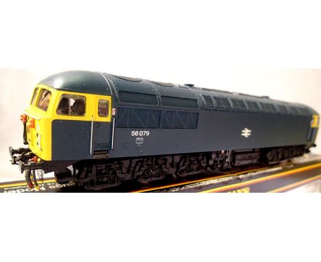Mainline Class 56, Co-Co Diesel, BR Blue, 56079, coupling removed from one end and detail added, in box fair. P&amp;P Group 1