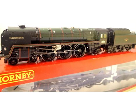Hornby R2272 Class 7MT, 70025 Western Star, Green, Late Crest, needs repair to loco tender wiring, other wise in very near mi