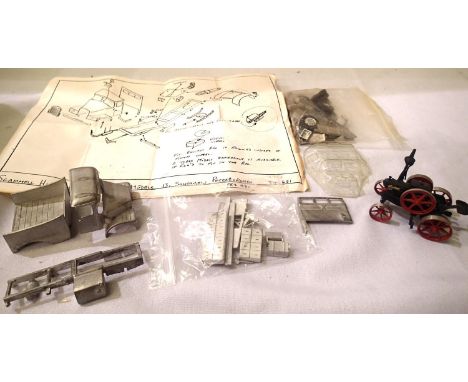 White Metal Kit by Tober Models, approximately 1/43 scale, Scammell Highwayman, appears complete but contents unchecked, also