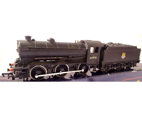 Bachmann J39, BR Black, re-number 64970, Early Crest, in good condition, split on locomotive baseplate, wrong box. P&amp;P Gr