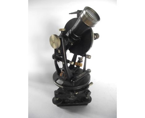 An early 20th century sextant by E R Watts & Sons, No 28228, the Japanned mount B514, 33 cm tall approx (understood to have b