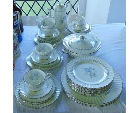 A collection of Paragon China Morning Rose pattern dinner, tea and coffee wares comprising a two handled tureen and cover, sa