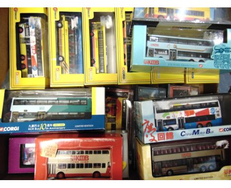 EIGHTEEN 1/76 SCALE MODEL BUSES  of Chinese interest, each mint or near mint and boxed. 