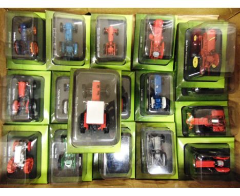 EIGHTEEN HACHETTE PART-WORK MODEL TRACTORS  each mint and boxed.