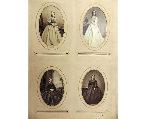 PHOTOGRAPHS - 19TH CENTURY PORTRAIT  Approximately 165 carte-de-visite and ten cabinet portrait photographs, (three albums); 