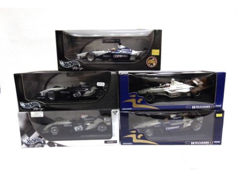 FIVE 1/18 SCALE WILLIAMS FORMULA 1 RACING CARS  comprising a Minichamps Williams B.M.W. Promotional Showcar 2000 (J. Button);