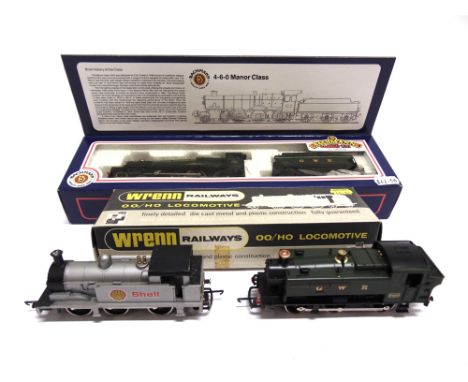 [OO GAUGE]. THREE LOCOMOTIVES  comprising a Bachmann No.31300, G.W.R. Manor Class 4-6-0 tender locomotive 'Bradley Manor', 78
