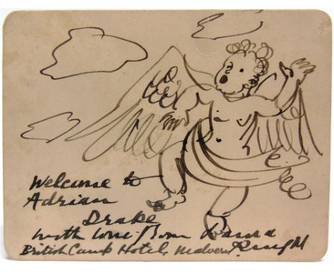 AUTOGRAPHS - DAME LAURA KNIGHT, D.B.E., R.A., R.W.S. (BRITISH, 1877-1970), ARTIST  A manuscript note in black ink, on card, d