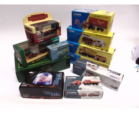 ELEVEN CORGI CLASSICS DIECAST MODEL VEHICLES  comprising a No.14302, Foden S21 Articulated Trailer with Containers, Figures &