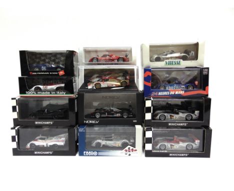 TWELVE 1/43 SCALE ENDURANCE RACING CARS  by Minichamps (5), Spark (1), Brumm (1) and others, each mint or near mint and boxed