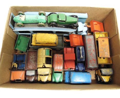 EIGHTEEN DINKY DIECAST MODEL VEHICLES  circa 1940s-50s, variable condition, all unboxed.