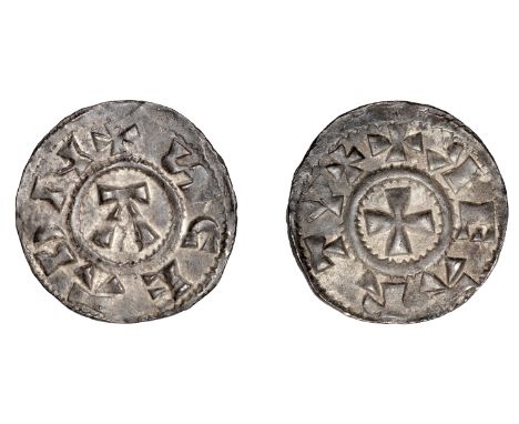 Danish East Anglia, St Edmund Memorial coinage, Penny, Reart, sc eadm, large A, rev. reartv, cross pattée, 1.18g/12h (cf. BP 