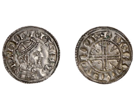 Edward the Confessor (1042-1066), Penny, Pyramids type without sceptre [BMC xvc], Wallingford, Beorhtmær, crowned and draped 