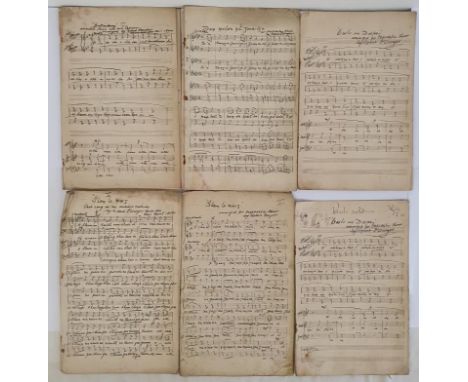 [Original Irish Manuscript Music by famous Irish composer] Dan an Molad na Gaedhilge;; Slán le Maigh; Slán le Maigh [in phone