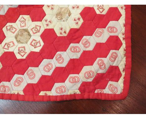 A patch work quilt, 95cm x 104cm